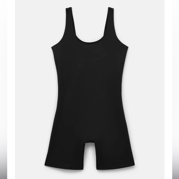 Girlfriend Collective Bike Unitard Black Bodysuit Workout Loungewear-Small - Picture 2 of 8
